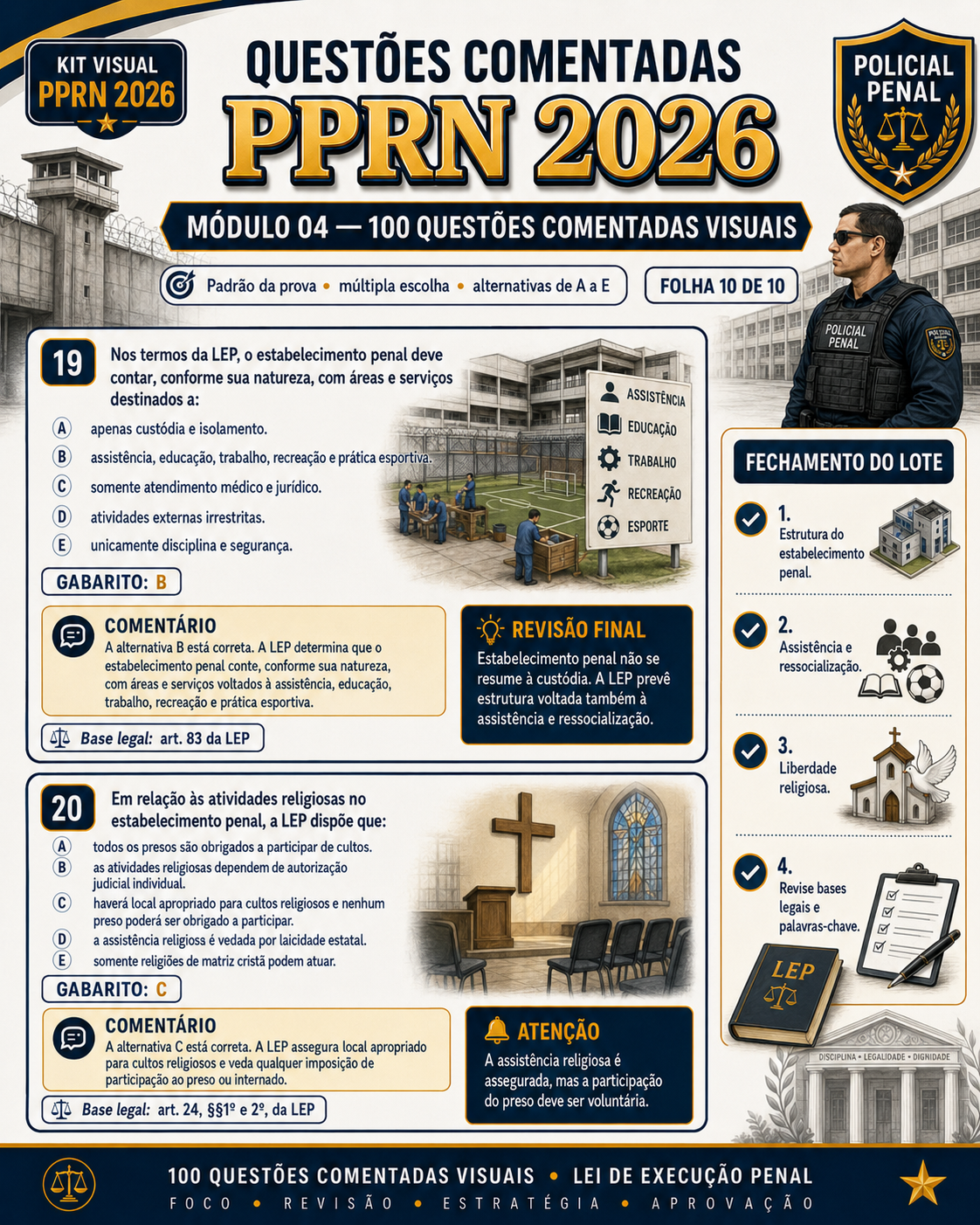 Amostra visual do material de preparação para a PPRN 2026